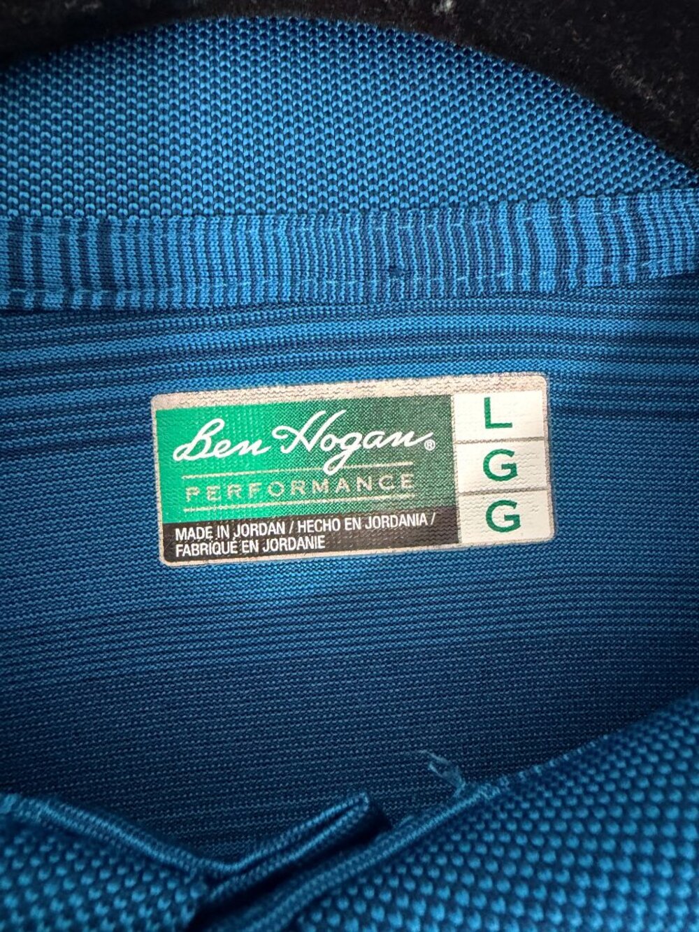 Ben Hogan Blue Striped Performance Golf Polo Shirt Size L Athletic Minimalist - Picture 5 of 6